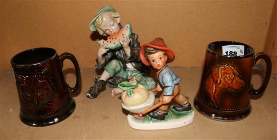 2 Sylvac mugs, etc.(-)